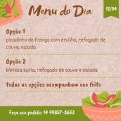 CARDÁPIO DO DIA 12/04