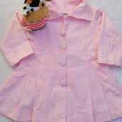 Vestido Infantil Rosa com Botões Menina em Bauru 