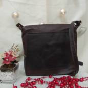 Bolsa de couro legítimo tiracolo café
