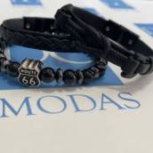 Pulseira de couro sintético