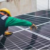 Instalação de placa solar