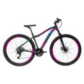 Bicicletas aro 29 Furian Siena SHIMANO Preto Fosco/Pink 21 velocidades