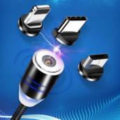 Cabo Magnético Carregamento 3 Em 1 Micro Usb V8