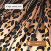 Tecido - Crepe Animal Print em Bauru 