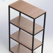 Estante industrial em MDF para cozinha industrial