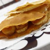 Crepe de doce de leite com banana e canela em Bauru