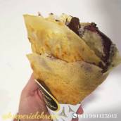 Crepe de Nutella com Morango e Leite Ninho em Bauru