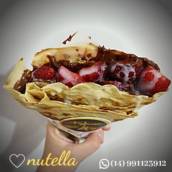 Crepe de Nutella com Morango em Bauru