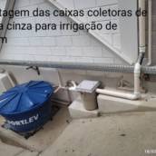 Montagem de caixas coletoras de água