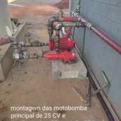 Montagem de motobomba