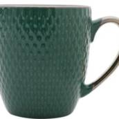Caneca porcelana Drops com detalhe Metalizado