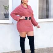 Vestido de lã Rosa queimado em Bauru