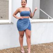 Conjunto Jeans Tomara que Caia + Saia em Bauru