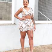 Conjunto Gringa Cropped + Saia com ajuste  em Bauru