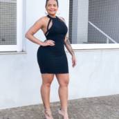 Vestido preto tubinho com bojo em Bauru