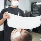 Corte feito com Toalha quente
