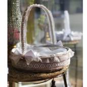 Cesta para Alianças de Casamento com Renda