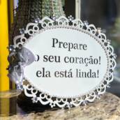 Placas de Casamento de MDF com pérolas em Bauru