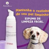 Espuma de limpeza facial para cães