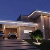 Projetos em 3D em Santa Bárbara Resort Residence, SP por Viviane e Luan - LV Engeo Engenharia e Arquitetura