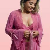  Kit Robe com Conjunto de Lingerie