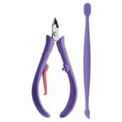 Mundial Alicate De Cutícula Flex + Espátula Lilás