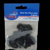 Rede Fina Preta para Cabelo c/2 unid Santa Clara