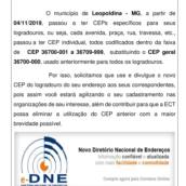Lista de CEP em Leopoldina-MG 
