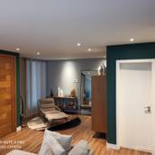 Pintura de teto e porta 