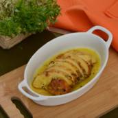 Filé de frango com mostarda e mel