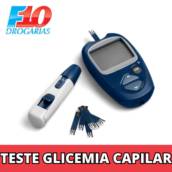 Teste de glicemia capilar em farmácia de Itapetininga