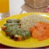 Frango com creme de espinafre