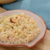 Risoto de salmão ao limone