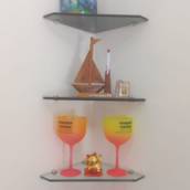 Prateleiras em vidro