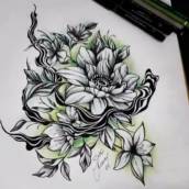 Tatuagem de flor em Bauru