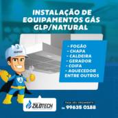 Instalação de equipamentos Gás