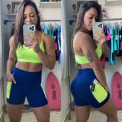Shorts azul e neon em Bauru