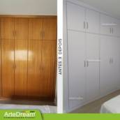 Envelopamento de guarda roupa em Bauru