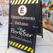 Cavalete painel metalon com lona impressa frente e verso