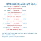 Kits promocionais Geans Solar 