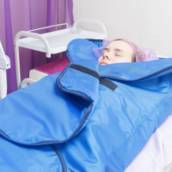 Massagem com manta térmica