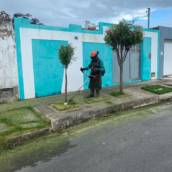 Execução de roçagem mecanizada através de Roçadeiras costal a combustão