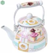 Chaleira Ferro Esmaltado 2,5L Decorada Cake 