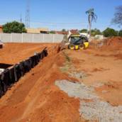 Muro de contenção em Bauru