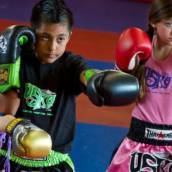 Aula de Muay Thai infantil em Bauru
