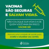 Sua proteção começa com o cartão de vacinação em dia!