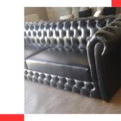 Sofá Chesterfield 2 Lugares em Couro | Clássico e Elegante