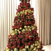 Árvore de natal decorada 