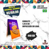 CAVALETE 1.20 X 80 IMPRESSÃO EM LONA • R$ 160,00