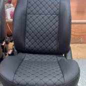 Bancos de Carro com Couro Sintético Acoplado / Diamantado Preto